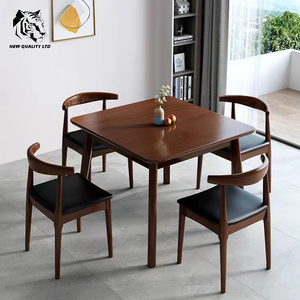Mesa de comedor cuadrada de madera, diseño nuevo, muebles de comedor, precio bajo de fábrica en China, OEM ODM, en stock, lista para enviar. - Product Image 6