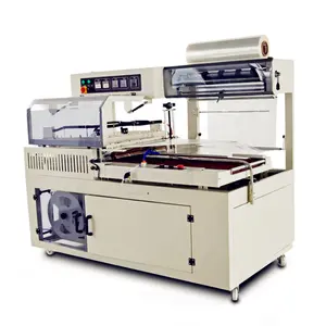 L type sealer cable roll POF folding film candles cutting packing and shrinking sealing machinery 450 model