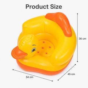 Asiento de Baño Inflable Impermeable para Bebés con Forma de Pato, con Orificios de Drenaje, Soporte Portátil para Uso en el Inodoro - Product Image 3