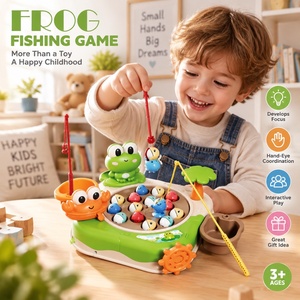 <span class=keywords><strong>Gioco</strong></span> di <span class=keywords><strong>Pesca</strong></span> per <span class=keywords><strong>Bambini</strong></span> con Rane in Plastica, Piatto Magnetico Rotante Elettrico, Musica e Luci, 2 Canne da <span class=keywords><strong>Pesca</strong></span>, <span class=keywords><strong>Gioco</strong></span> Educativo Interattivo - Product Image 2