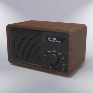 Yoton 2024 Latest Wooden Frame DAB/Fm Radio BT 40 Stations Fm Portable Radio Home DAB FM Internet Radio