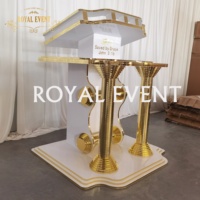 Púlpito de Iglesia acrílico de diseño moderno para eventos de boda Podio decorativo para fiesta otras decoraciones de boda