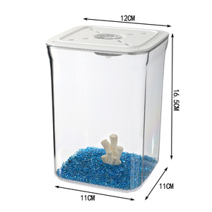 Acquario da Tavolo Creativo in Plastica Rettangolare per Pesci Rossi e <span class=keywords><strong>Tartarughe</strong></span> 1,5L Ecologico con Accessori per Paesaggistica - Product Image 2