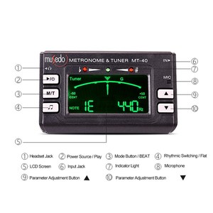 Instrumento portátil 3 en 1, sintonizador de tono para guitarra, bajo, violín, <span class=keywords><strong>Ukelele</strong></span>, pantalla cromática LCD - Product Image 3