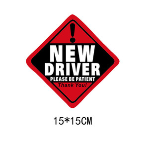 Autocollant de voiture réfléchissant pour conducteur débutant créatif, autocollant d'avertissement pour conducteur novice, pour fenêtre de SUV ou de camion, adapté à BMW, Benz, Toyota, Jeep, VW - Product Image 6