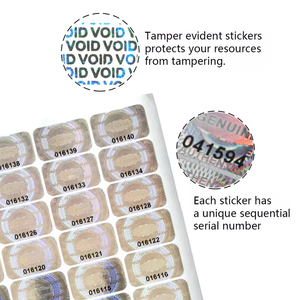 Tùy chỉnh Holographic an ninh con dấu giả mạo bằng chứng dán Nhựa Tùy Chỉnh Bảo hành làm mất hiệu lực nhãn laser với số serial - Product Image 3