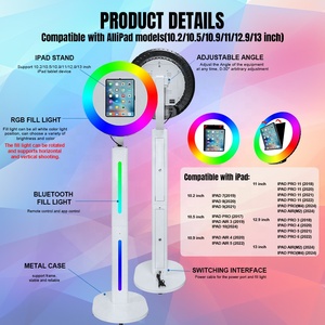 Oferta Especial: Cabina de Fotos Digital con Soporte de Piso KINGSUN LED03IPB, Anillo de Luz Giratorio, Control Remoto para iPad, Máquina para Selfies en Fiestas - Product Image 5