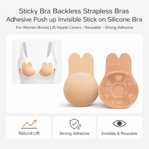 Reggiseno appiccicoso senza spalline senza schienale reggiseno adesivo <span class=keywords><strong>Push</strong></span> <span class=keywords><strong>up</strong></span> invisibile su reggiseno in Silicone per donne copri capezzolo - Product Image 1