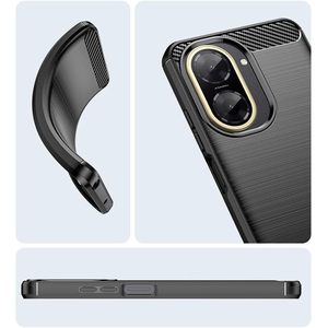 เคสสำหรับ redmi A5 4G, คาร์บอนไฟเบอร์ TPU ดูดซับแรงกระแทกดีไซน์สีดำพร้อมอุปกรณ์ป้องกันหน้าจอ - Product Image 2