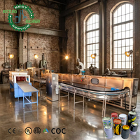 Machine de remplissage et de sertissage isobare 2-en-1 stable, 15000 CPH, 30 têtes avec dépalletiseur pour usine de bière