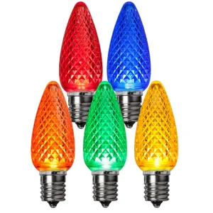 Low energy Saving Ultra Bright Faceted C9 Multicolor LED Christmas Light Bulbs