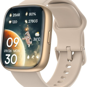 Waterproof Smart Watch With Myti-function, Fitness Tracker, Heart Rate, Blood & Sleep Monitoring Builtin <b>Alexa</b> for Handsfree Voi - Product Image 2