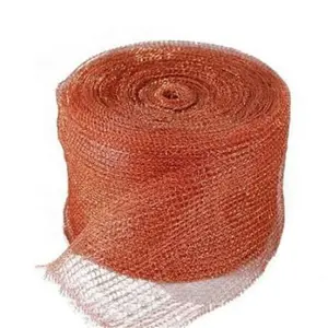 Copper Mesh Roll Sturdy 4" x 40" Pure Copper Stuff-fit Wire Copper Pest Control Mesh For Rodent Bird and Snail Repellent Wire