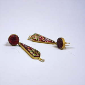 Joyería elegante de alto grado Acabado dorado Pintura a mano para niñas y mujeres - Product Image 2