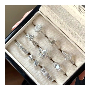 Sortijas al por mayor matrimoni joyas de plata italiana 925 por mayor jolleria de plata lujo mujer anillo de boda de plata real - Product Image 1