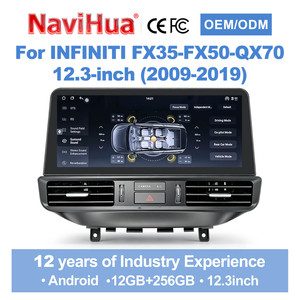 วิทยุติดรถยนต์ระบบแอนดรอยด์หน้าจอสัมผัสขนาด 12.3 นิ้ว ยี่ห้อ Navihua สำหรับรถยนต์ Infiniti FX35 FX50 QX70 ปี 2009-2019 รองรับ Carplay ระบบนำทาง มัลติมีเดีย และชุดควบคุมอัตโนมัติ - Product Image 1