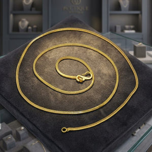 Cadena de Latón con Diseño de Serpiente Chapada en Oro de 14K, 18K, 24K al por Mayor, Collar de Moda con Eslabones de Serpiente - Product Image 4