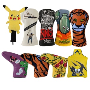 Yopral Tùy Chỉnh Phổ Biến Golf Headcovers Sang Trọng Anime Pikachu Động Vật Nhân Vật Mềm 460cc Golf Câu Lạc Bộ Điều Khiển Đầu Bao Gồm