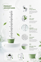 Tour hydroponique à 11 étages sans lumière de culture LED, système de culture vertical avec pompe à eau pour la plantation de légumes et d'herbes en serre