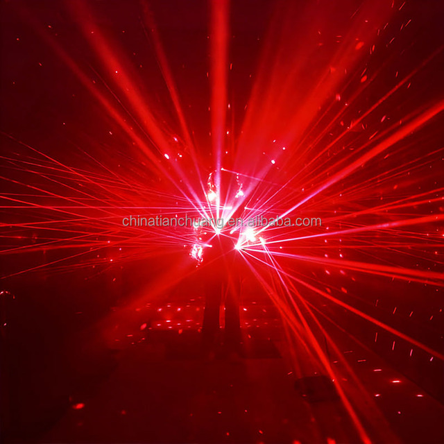 Red LED Laser Light up Performance Costume for Stage Show, Tron Dance, EDM Festival, Nightclub, Cosplay, Futuristic Rave Outfit