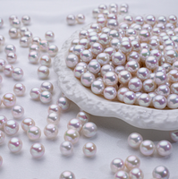 Perles d'eau douce Edison de grande taille 10-11 mm, perles rondes en vrac, qualité AAAA, perles naturelles de qualité supérieure, brins de perles pour la création de bijoux DIY
