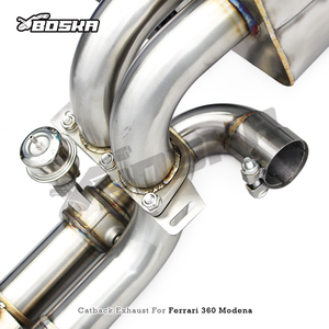Système d'échappement sport à soupapes OEM Boska pour Ferrari 360/F360 3.6L Modena/Spider 2003-2005, section arrière avec silencieux à son actif - Product Image 2