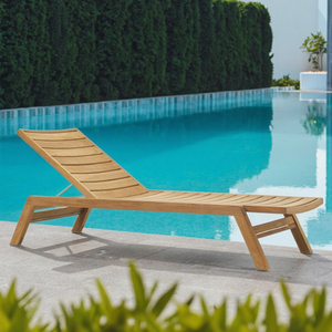 Chaise longue en bois au design moderne très populaire pour les hôtels, les stations balnéaires, les <span class=keywords><strong>bains</strong></span> <span class=keywords><strong>de</strong></span> <span class=keywords><strong>soleil</strong></span> en plein air, la piscine, meubles durables et élégants - Product Image 2