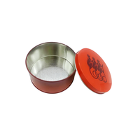 Nouvelle arrivée : boîte ronde en métal pour biscuits et en-cas, option de logo personnalisé, boîte cadeau en métal de haute qualité