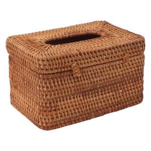 Organizador rectangular de ratán tejido a mano funcional Solución de almacenamiento de gran aspecto para una organización de oficina ordenada - Product Image 6