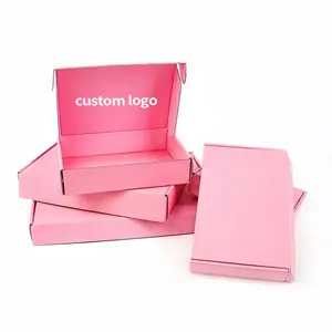 热卖粉色大包装运输邮件箱，带有您自己的t恤标志