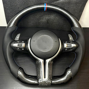Volante personalizado de fibra de carbono real con franja M para <span class=keywords><strong>BMW</strong></span> F30 F32 F10 M2 M3 M4 M5 X5 X6, volantes de cuero de alto rendimiento. - Product Image 2