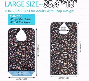 Washable <strong>Adult</strong> <strong>Bibs</strong> Reusable Waterproof Clothing Protector for Elderly Patients and Nursing Home Care - Product Image 4