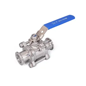 GU Série Aço Inoxidável 3-Piece Manual KF25 Válvula De Esfera De Vácuo - Product Image 1