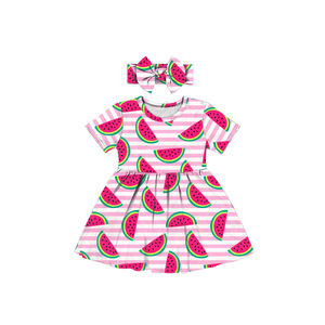 Adorable robe d'été pour filles de 4 ans avec bandeau, robe tourbillon pour bébé fille, vêtements de boutique pour filles, robes décontractées - Product Image 2