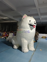 Modèle de chien Samoyede gonflable réaliste géant de 3 m, publicité, chien gonflable de dessin animé pour la décoration des animaleries