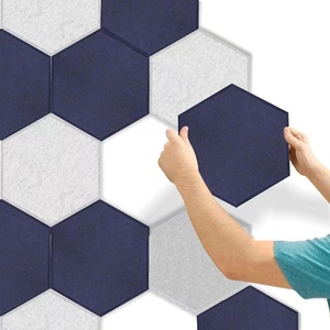 <span class=keywords><strong>Paneles</strong></span> acústicos para SALA DE meering, <span class=keywords><strong>paneles</strong></span> decorativos de fibra de poliéster 3D con absorción de sonido para pared y techo - Product Image 4