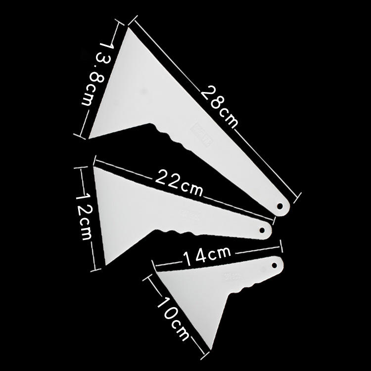 Ensemble blanc de grattoir de film de voiture de triangle