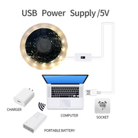 Lampe de nuit LED 5V CC avec capteur de mouvement USB, bande lumineuse LED à intensité variable, veilleuses, rétroéclairage TV, bande lumineuse à diode pour cuisine, geste de la main