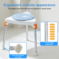 Chaise de douche triangulaire avec dossier amovible à 360° °   Chaise de sécurité pour salle de bain à installation rapide et réglage de la hauteur