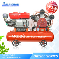 Compresseur Minier Portable Kaishan W-3.5/5 220L 5 bar, Moteur Diesel, Refroidissement par Air, 18.5 kW, Certifié ISO9001 CE, Pompe à Piston 3.0 m³