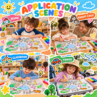 Tapis de dessin en silicone imprimé personnalisé pour bébés et enfants, tapis de dessin en silicone pour enfants