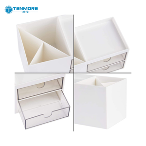 <span class=keywords><strong>Tiroir</strong></span> de rangement de bureau double couche de luxe Macaron, boîte organisatrice esthétique pour cosmétiques et bijoux, décoration de coiffeuse style INS - Product Image 5