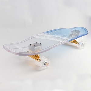 Jiesne Mới Hoàn Chỉnh Acrylic Ván Trượt Với 4 PU Bánh Xe Đèn LED Tùy Chỉnh Rõ Ràng Minh Bạch Cho Tường Nghệ Thuật Ván Trượt Acrylic - Product Image 3