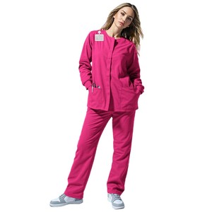 Women Hospital Scrub Suit Long Sleeve Two Piece Moisture Wicking Uniform For Nurse Dental Workwear Autumn Winter Wear - Product Image 5