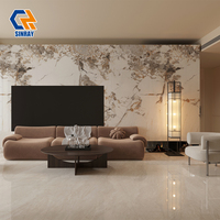 Carreaux de sol et de mur grand format en pierre frittée antibactérienne 900x2700mm avec bordures pour chambre, salle de bain, hôtel, appartement – Zéro Déchets