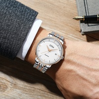 Montre mécanique automatique Olika pour homme, style minimaliste professionnel, bracelet en acier, résistance à l'eau 50m, 41mm