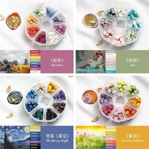 Granulés de cire à cacheter octogonaux, 8 compartiments, couleurs mélangées, séchage rapide, pour sceller les journaux et le papier - Product Image 5