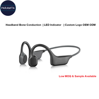 Casque audio à conduction osseuse à oreille ouverte, BT5.3, LED, étanche, pour le sport, vente en gros, logo personnalisé, OEM, ODM, directement de l'usine