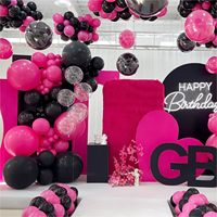 Ensemble de chaînes de ballons noirs et rouges pour la décoration de fête