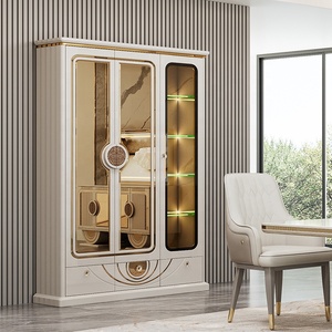 Meuble de rangement de luxe en bois pour salon moderne, servant de casier à vin, de buffet et de vitrine, référence 012 - Product Image 3